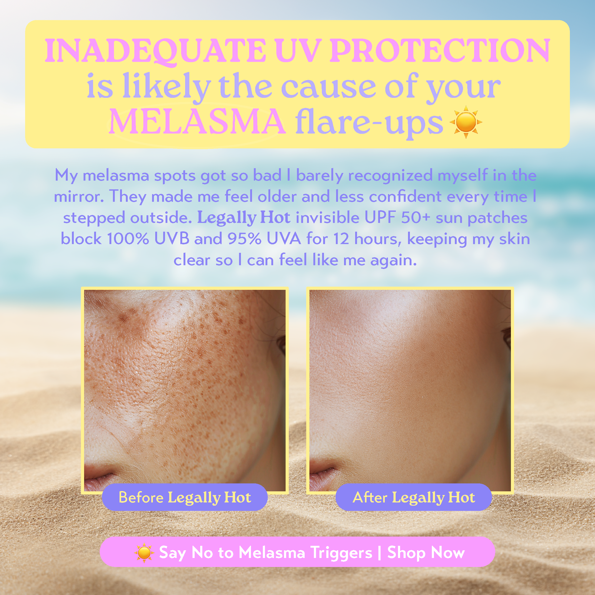 Australia's First and Only 12HR Invisible UPF50+ Sun Patches