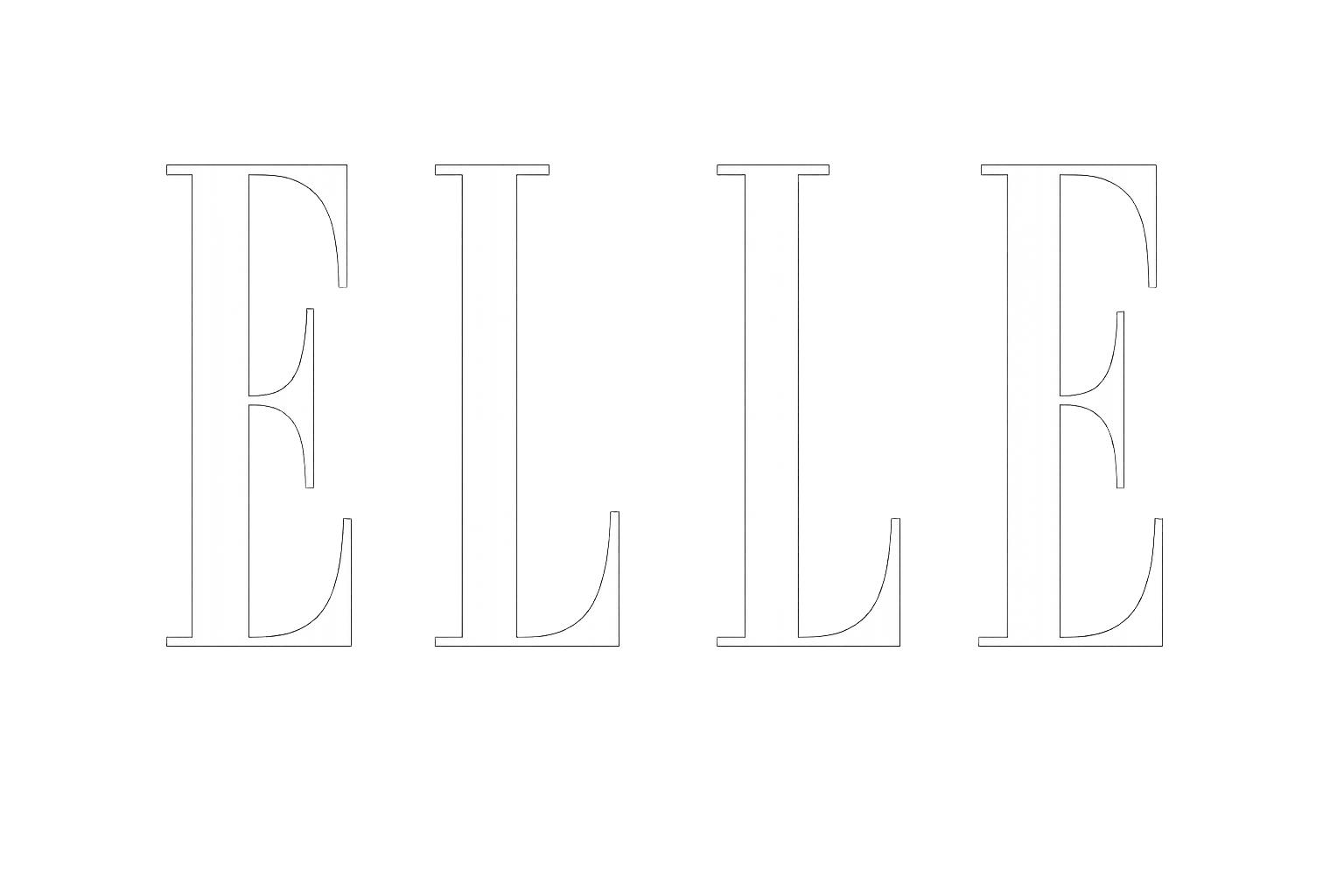 Elle logo (big) in white